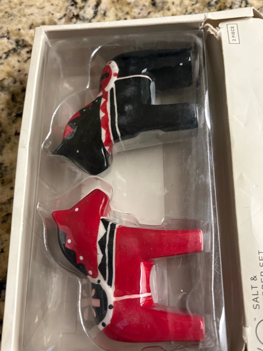 Project 62 Red and Black Dala Horse Salt & Pepper Set
